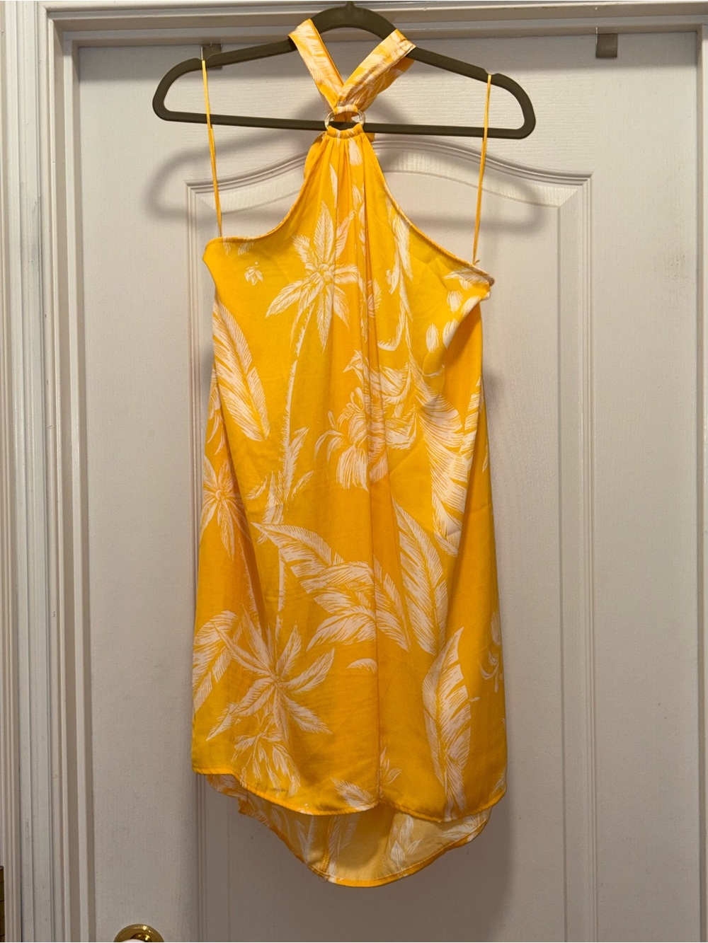 a new day Yellow Floral Dress with Ring Detail